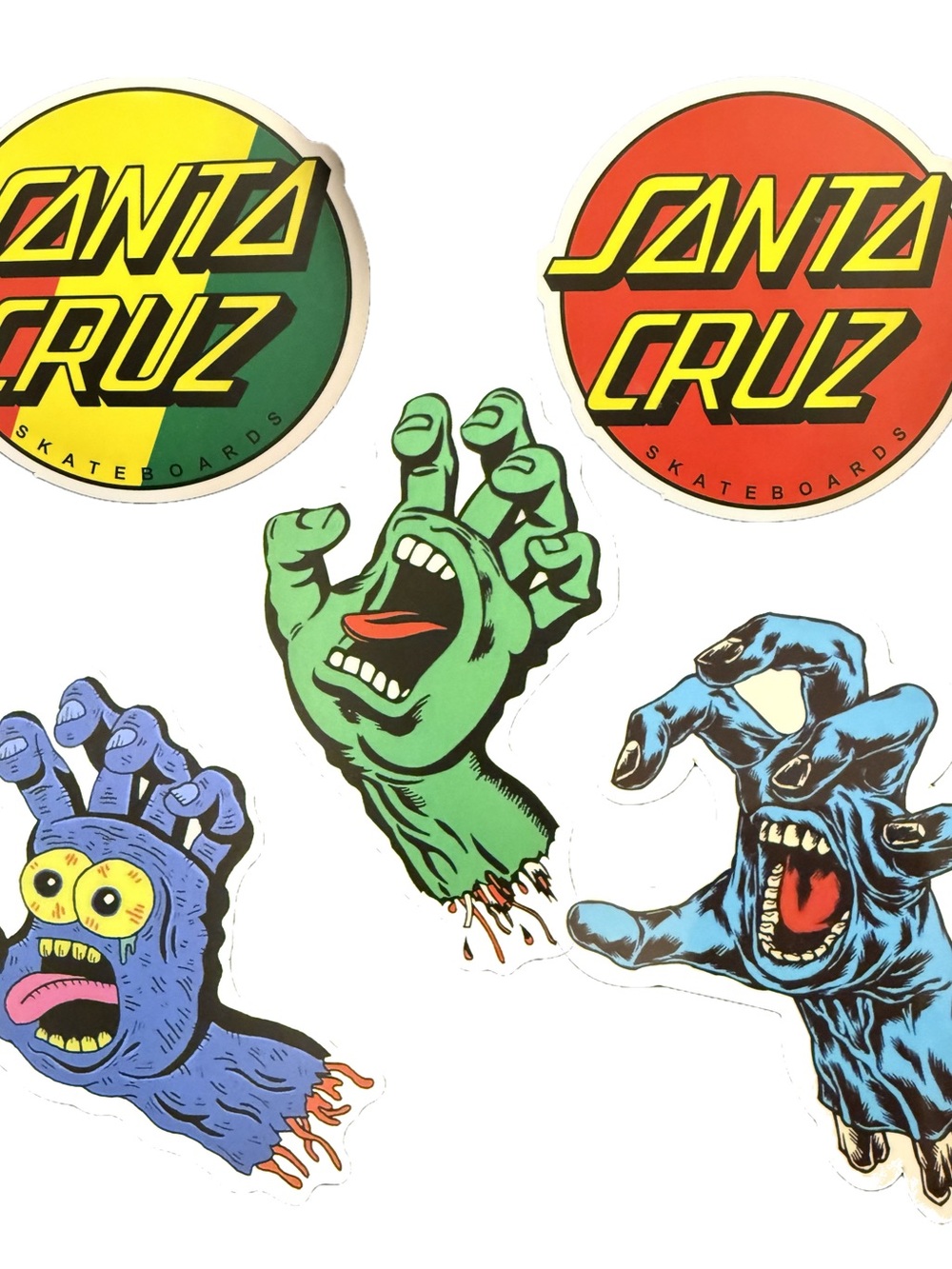 Santa Cruz Skateboards Sticker Lot Screaming Hand Logo Decals Skateboarding
